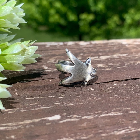 Sterling Claw Spoon Ring Silver Antique Gothic Jewelry Talon - Picture 1 of 11